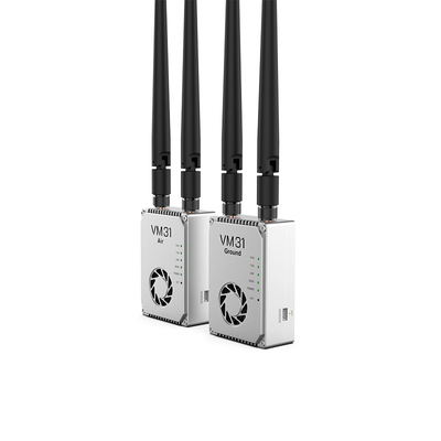 VM31 Video&amp;Data&amp;RC-link heeft twee frequenties optioneel ((800MHz、1.4GHz) met een transmissiereik van 15 km (lucht tot grond).